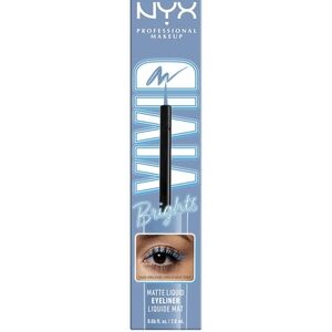 NYX Vivid Brights Matte Liquid Eyeliner with Precise Tip-Cobalt Crush 0.06fl oz